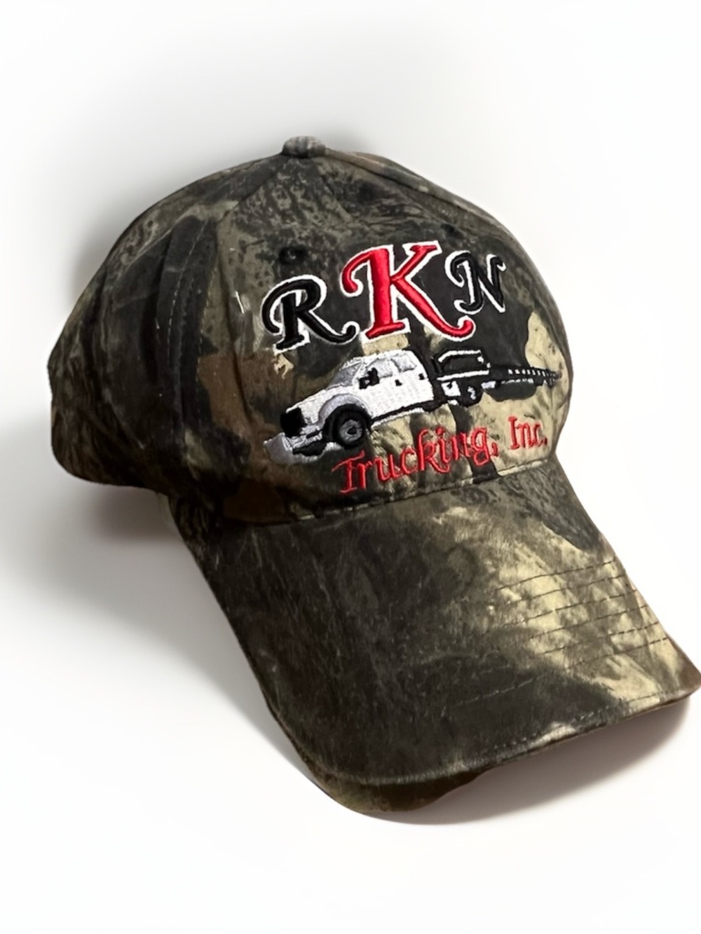 Embroidered Trucker Camo Baseball Cap